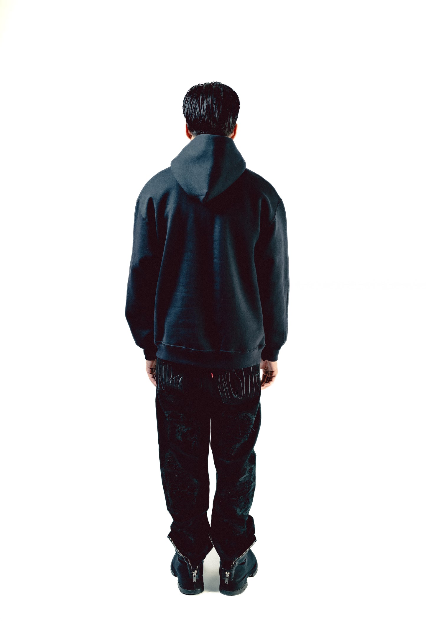 DISTRESS FABRIC HOODIE